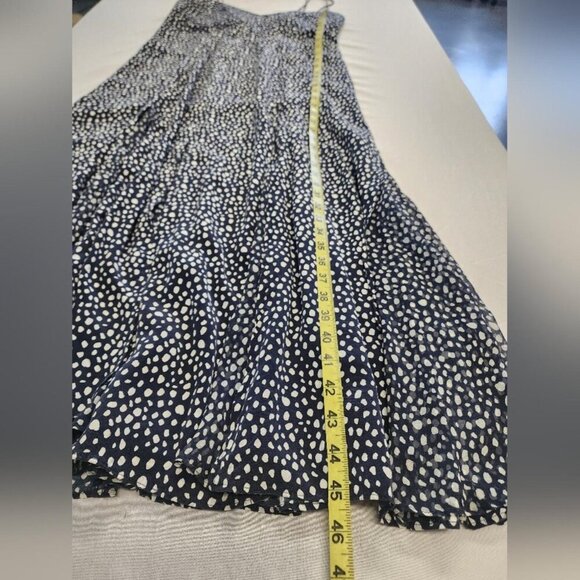 La Ligne Luca Women's 100% Silk Chiffon Midi Dress Poka Dot, size XLarge - Picture 8 of 8